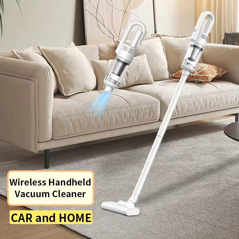Aspiradora Inalámbrica de Mano Portátil – 6500Pa, Filtro HEPA, Luz LED, para Hogar y Auto